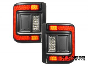 Jeep Wrangler JL Tail Lights - Flush Mount -LED - Smoked Lens